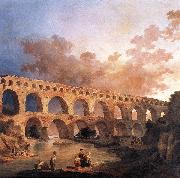 ROBERT, Hubert The Pont du Gard AF Spain oil painting artist